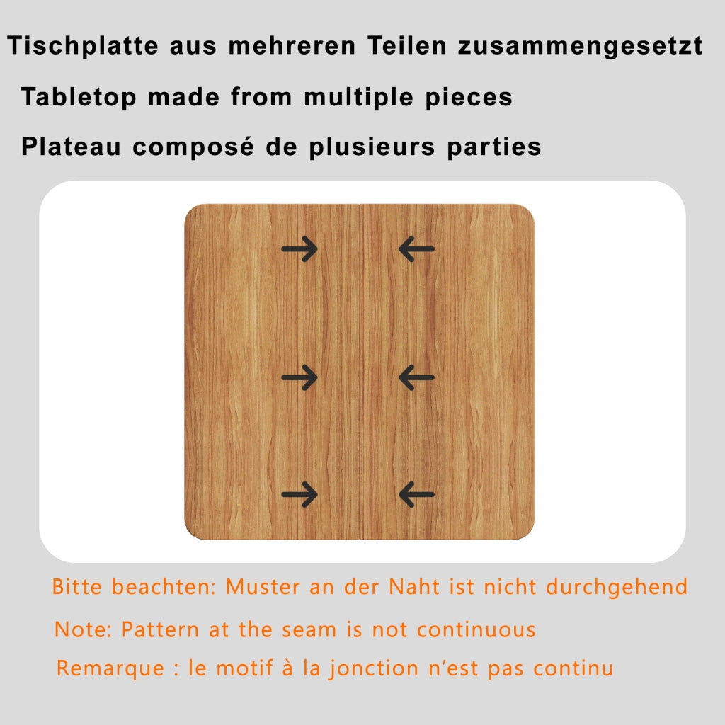 Tavolo da Pranzo Quadrato 80x80 cm 4 Posti con Contenitore LEMONMAX; 2 Ripiani; Ante Scanalate; MDF Effetto Legno Marrone Scuro; H 76 cm