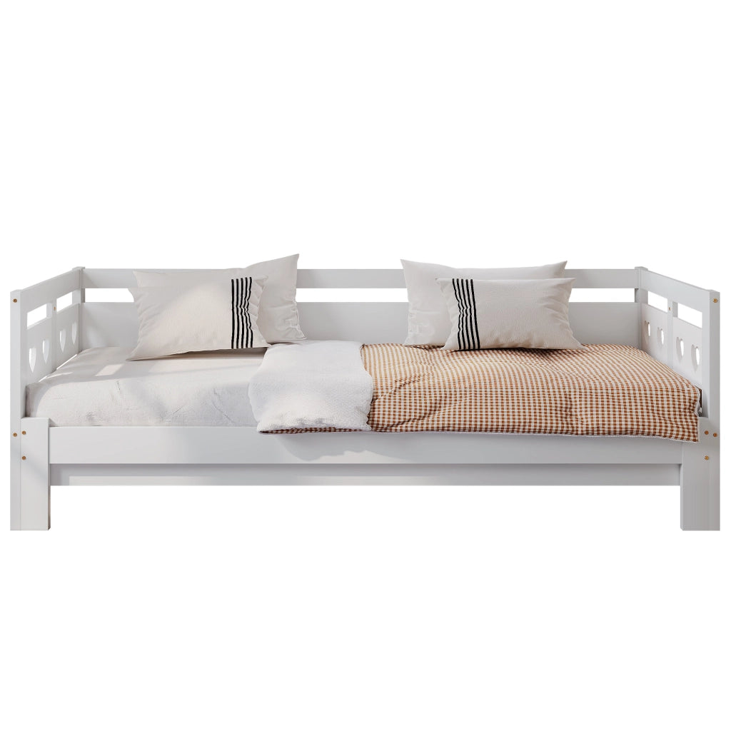 Divano letto estensibile bianco in pino massello