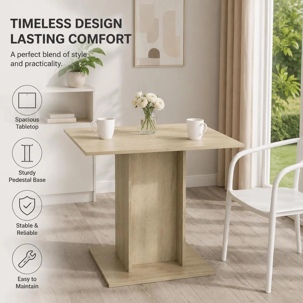 Dining Table Sonoma Oak 80x80x75 Cm Wood Composite