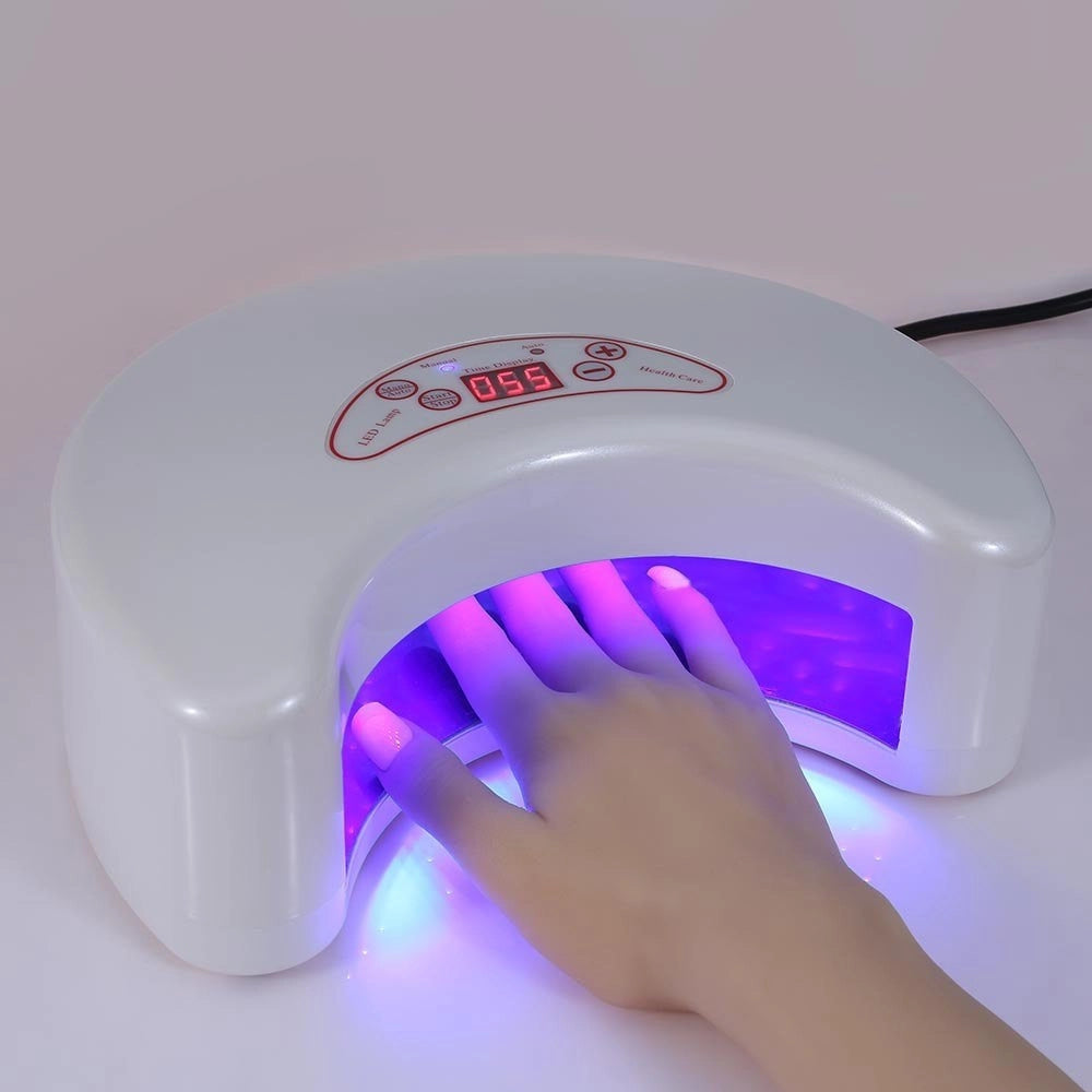 Trade Shop - Lampada Fornetto Led 108 Led Nail Art 12w Mezza Luna Ricostruzione Unghie -