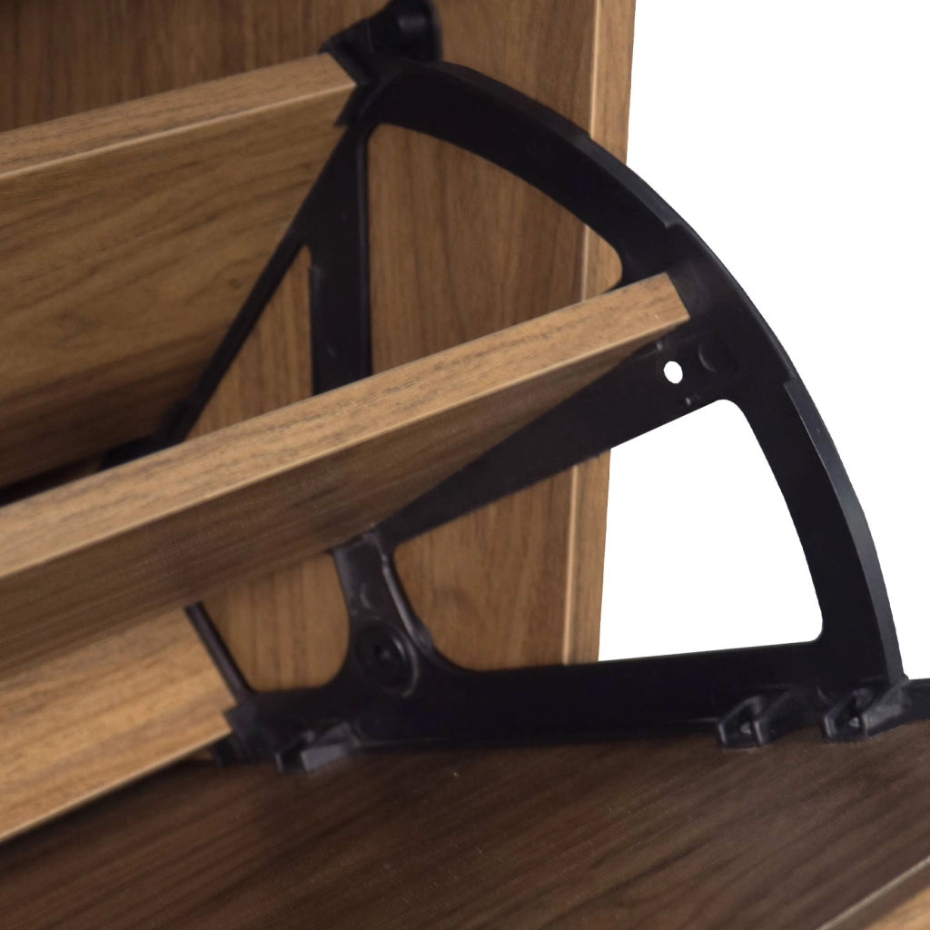 Scarpiera in legno, 3 ante, noce