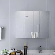 Armadietto a Specchio-Mobile con specchio Bianco 80x15x60 cm in MDF