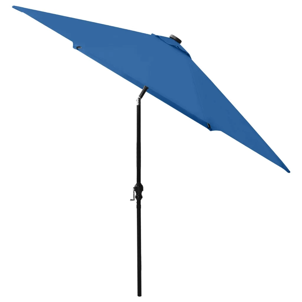 Ombrello | Parasolne a Sbalzo con Palo in Acciaio e LED Azzurro 2x3 m
