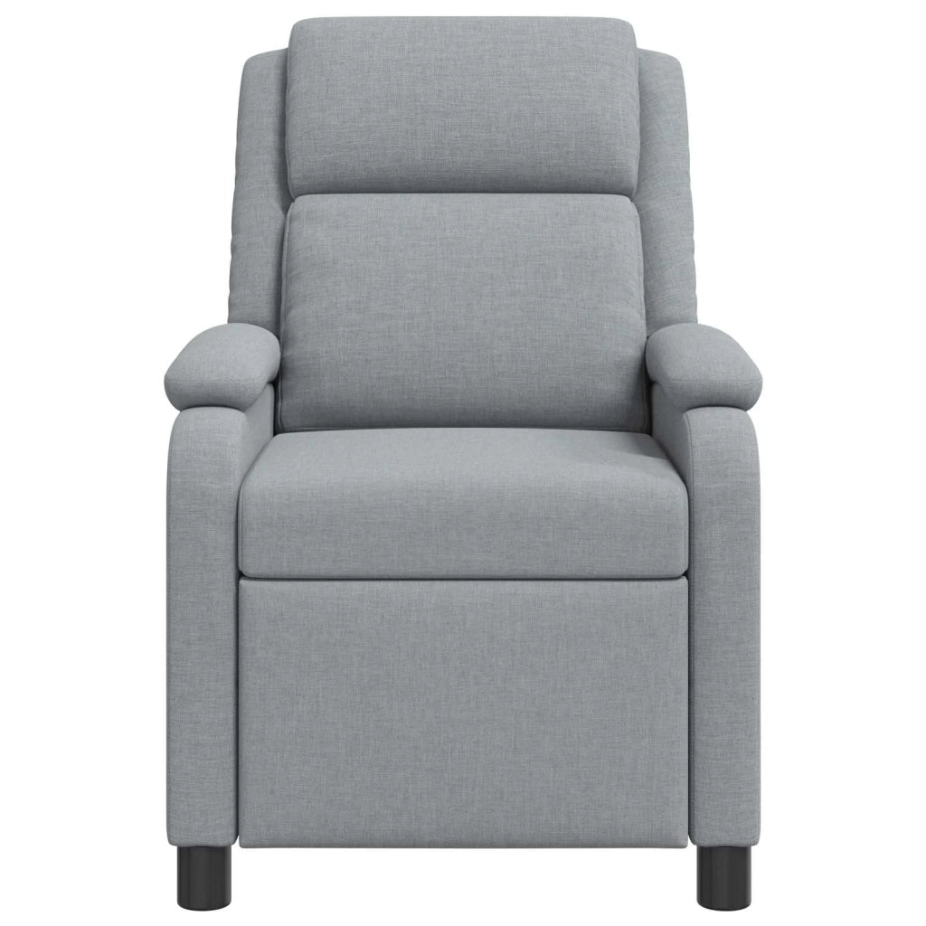 Poltrona Massaggiante Grigio Chiaro Tessuto 42034869