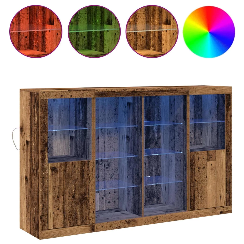 Credenza | Madia LED Legno vecchio 163 x 37 x 100 cm Legno multistrato