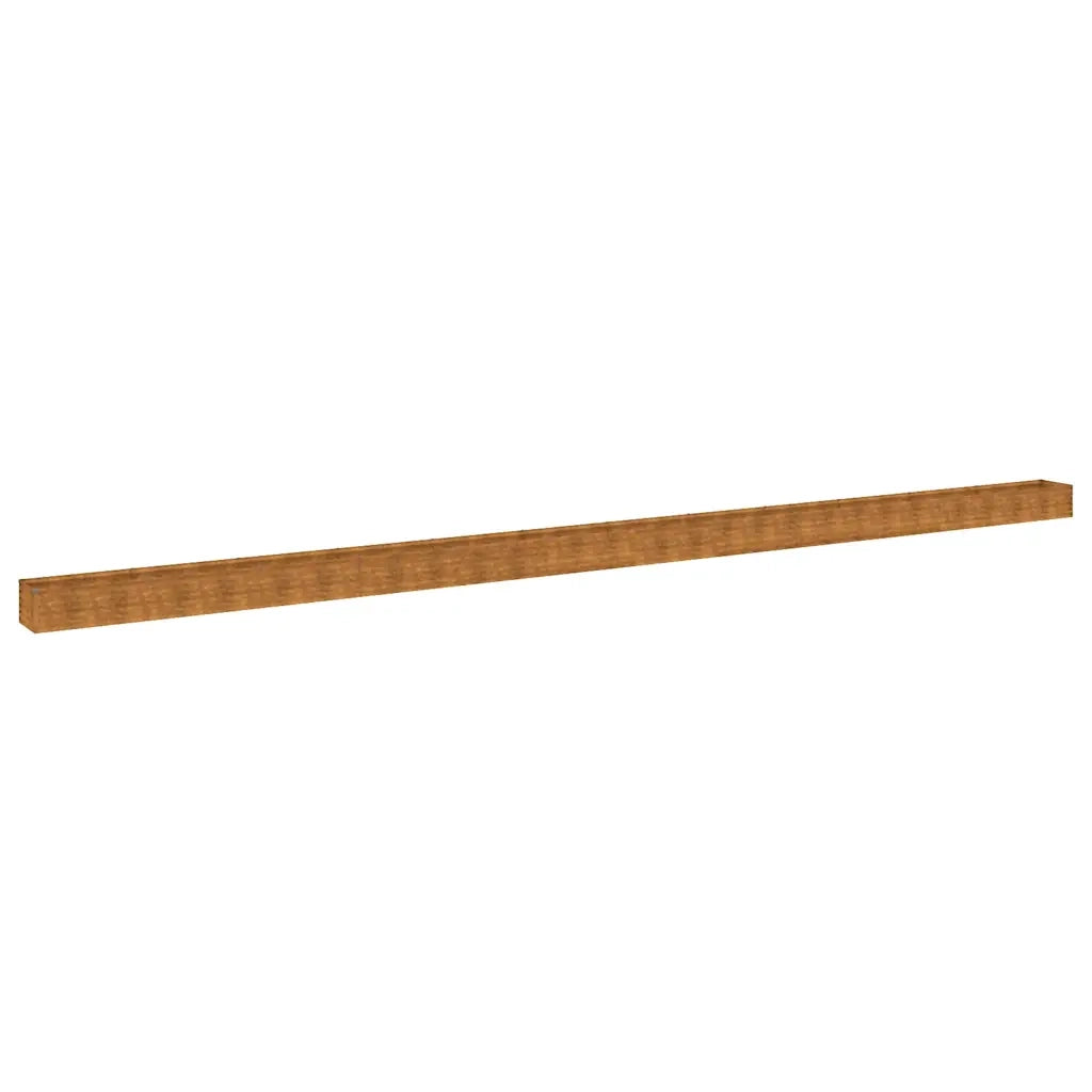 Aiuola rialzata spaziosa decorativa 1152 x 50 x 36 cm realizzata in acciaio Corten arrugginito 02_0046133