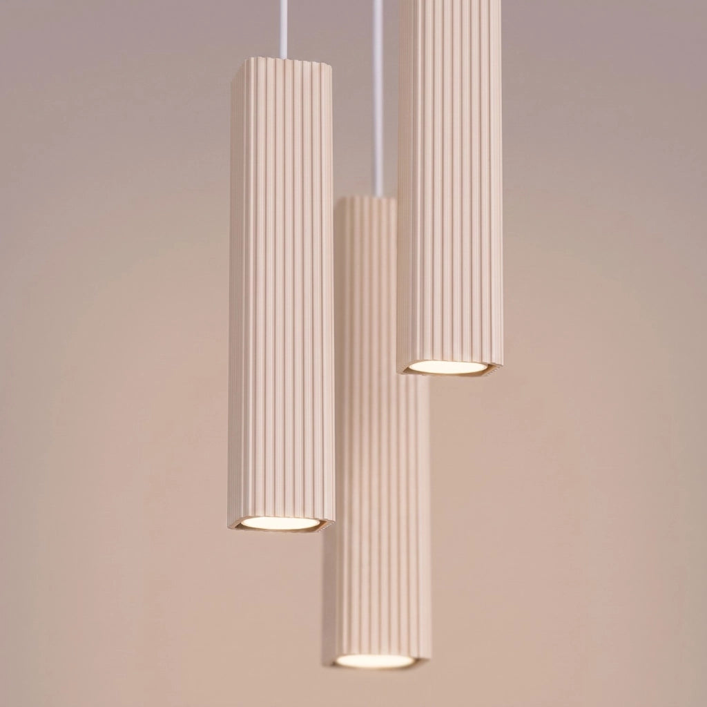 Lampada a sospensione RAYO 3P beige