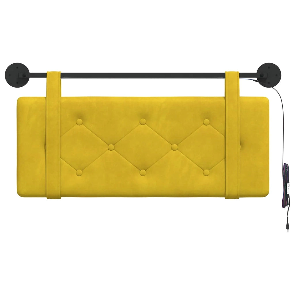 Testiera sospesa Con luce LED Giallo Velluto 3424117