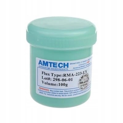 Flux Saldante Amtech RMA-223-UV – Alta Qualità, Consistenza Gel | 100g | Per Saldatura e Riparazione BGA, IC, PCB