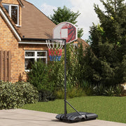 Canestro da basket mobile 74x55x216-246 cm in acciaio multicolore regolabile