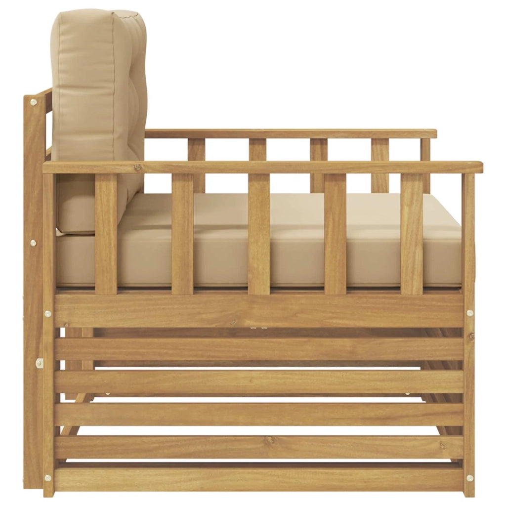 Divano da esterno Poliestere Bianco e beige 3439130
