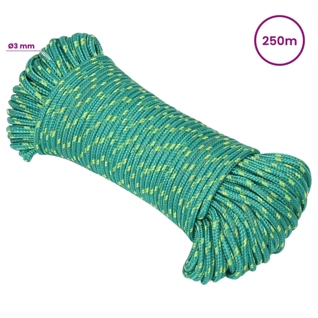 Corda multiuso 3 mm 250 m Verde PP 67,5 kg Carico massimo 3472914