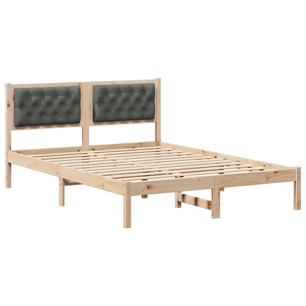 Struttura del letto Grigio scuro 140 x 200 cm Pino massello 878185