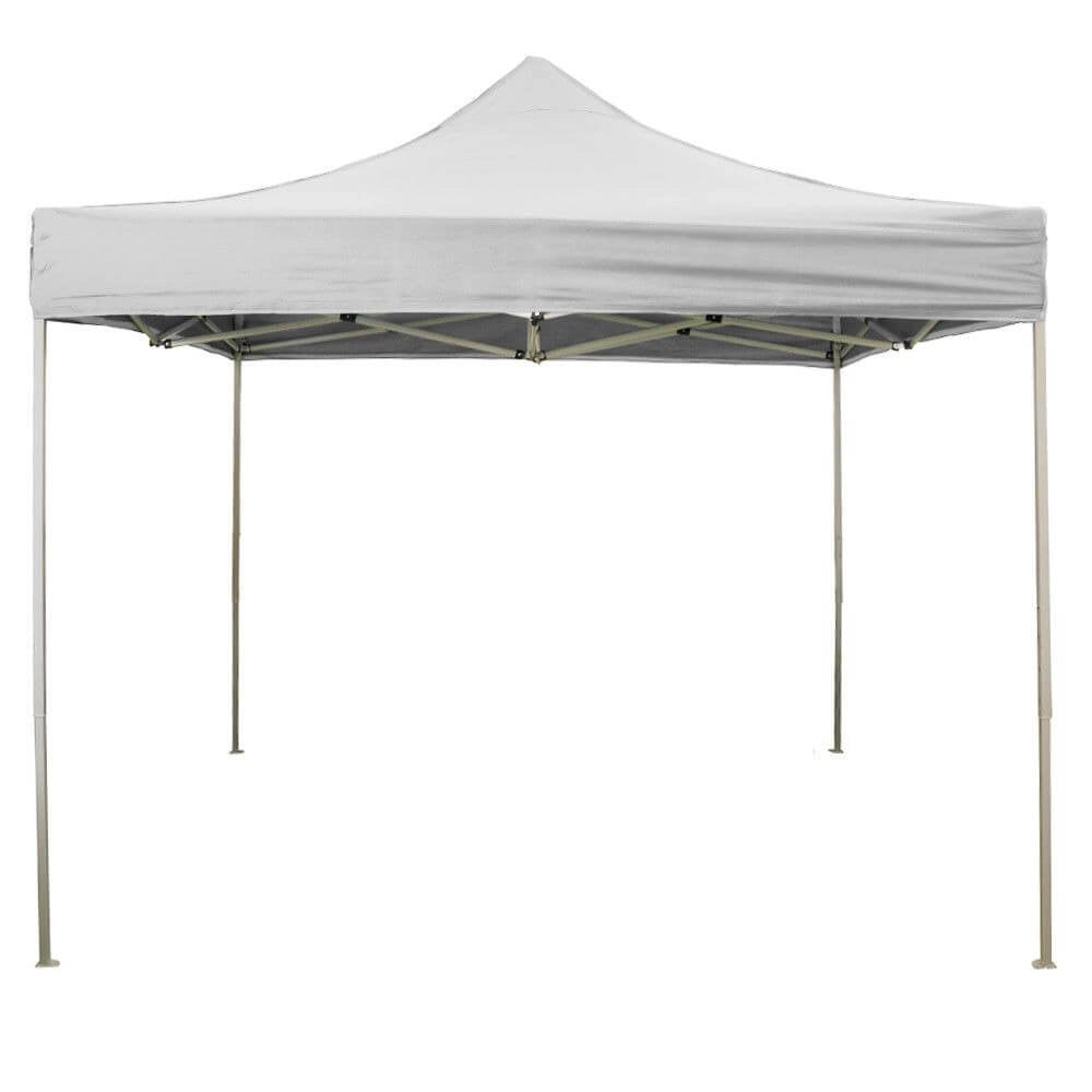 Gazebo Richiudibile Pieghevole 3x2m in Acciaio e PVC Impermeabile Bianco