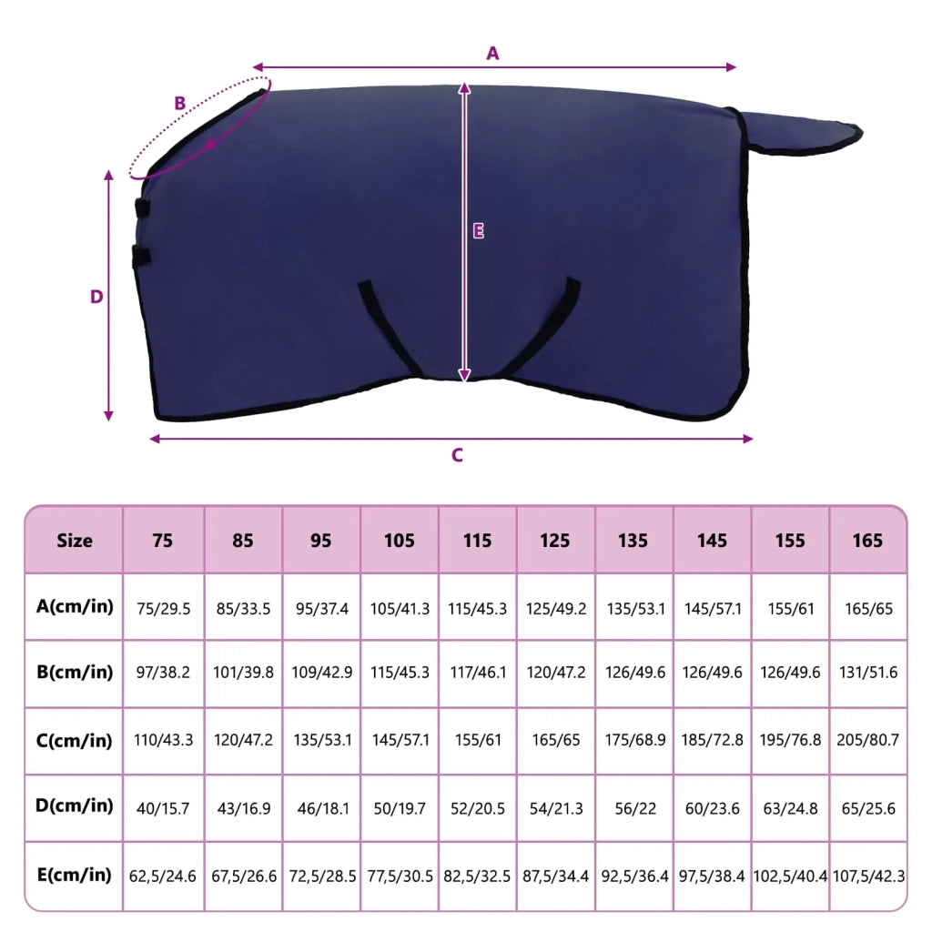 Coperta per Cavalli Blu navy 95 cm Poliestere 42013249