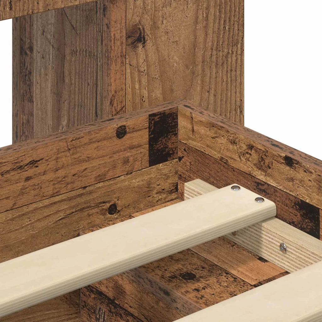 Telaio del letto con storage Legno antico 75 x 190 cm 3433316