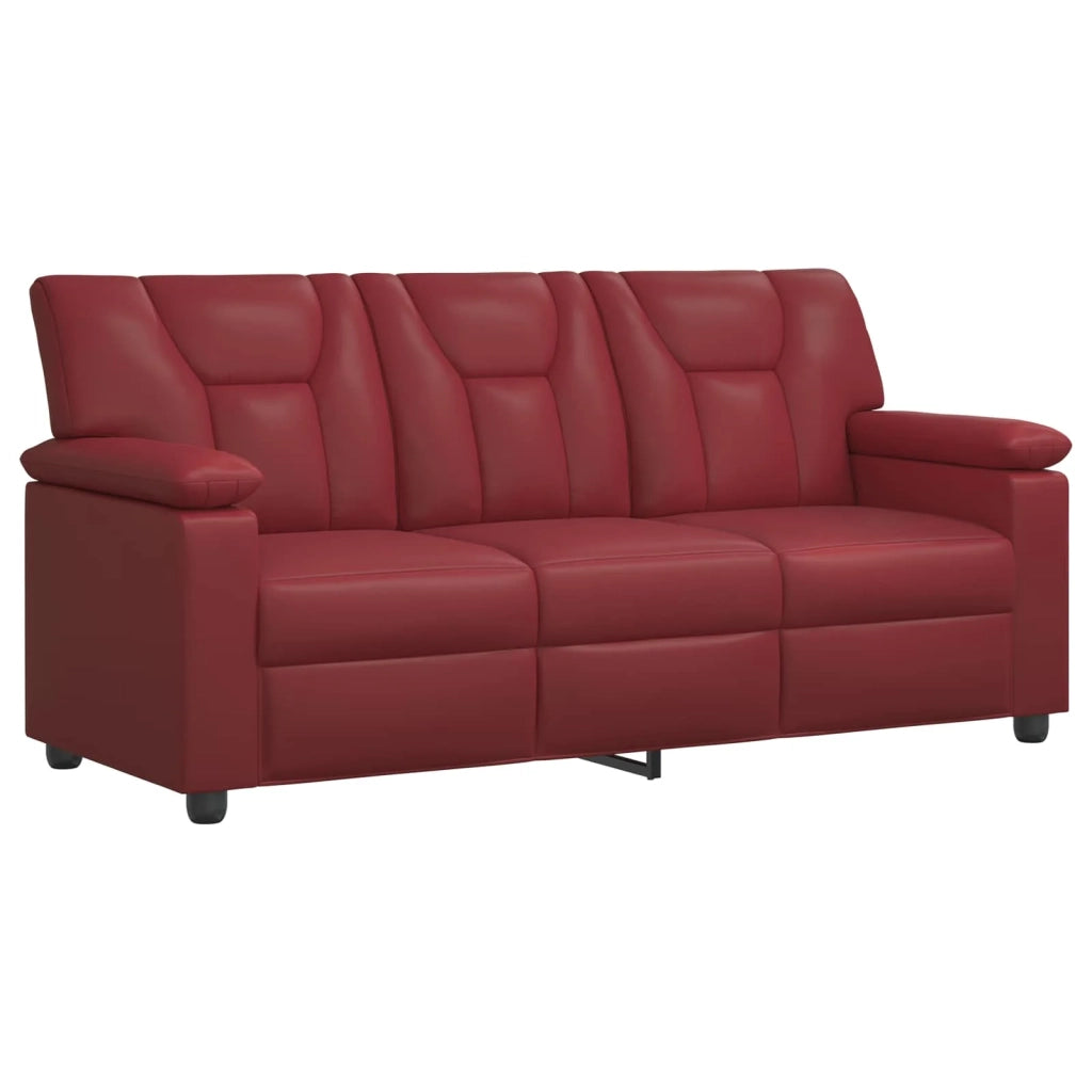 Set di divani 3 pcs Rosso Vino Similpelle 3430554