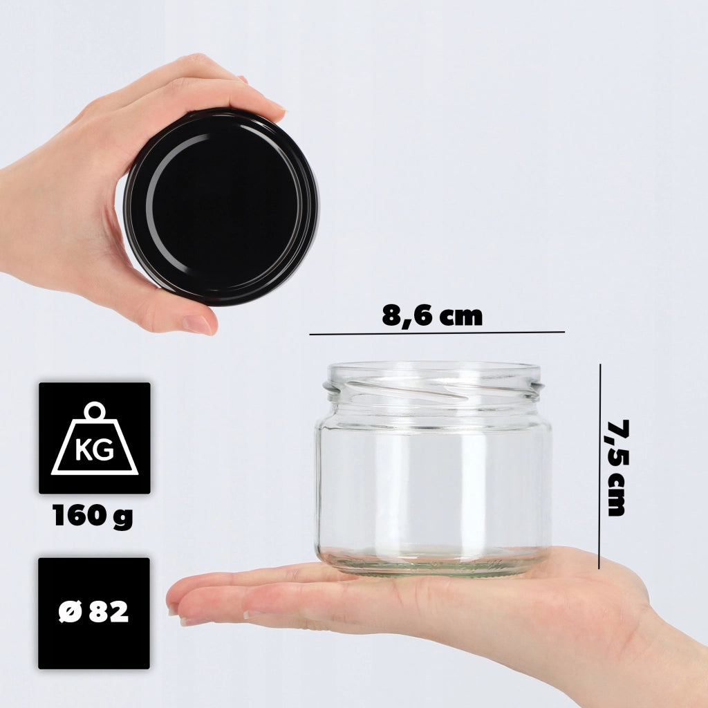 KADAX 50 barattoli di vetro da 330 ml vasetti di vetro marmellata tappi di miele Fi82