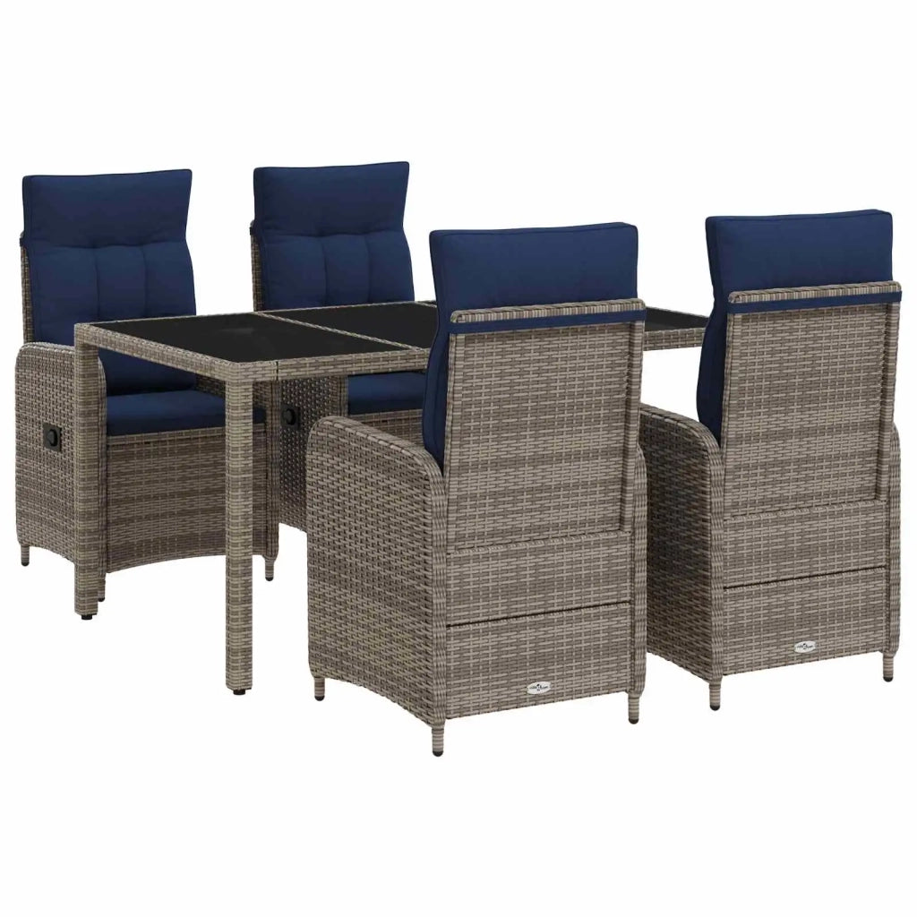 Set da pranzo per esterni 5 pz polyrattan 3422324