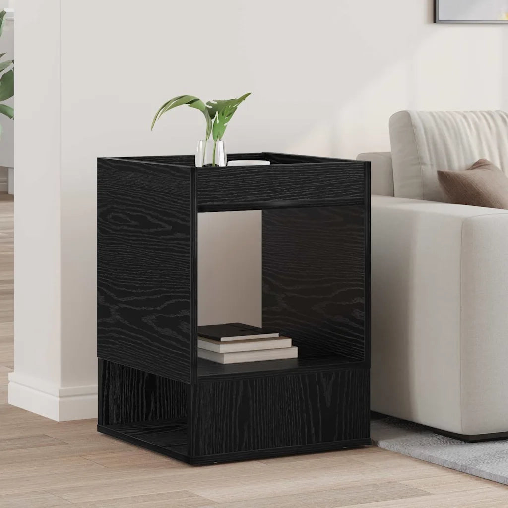 Tavolino Rovere Nero 40 x 40 x 56 cm Legno ingegnerizzato 890946