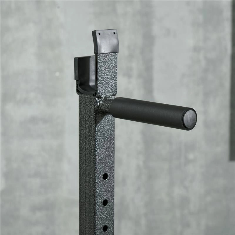 SUPPORTO PER BILANCIERE CON ALTEZZA E LARGHEZZA REGOLABILI IN ACCIAIO ED EVA, 60-87X65X121-158CM, NERO
