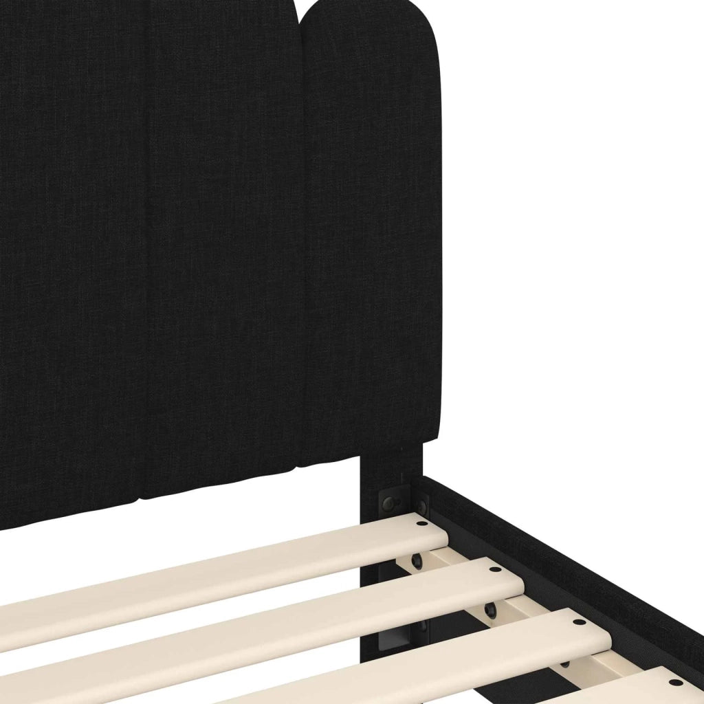 Letto singolo | Letto per adulti | Struttura letto per bambini con testata Nero 70 x 140 cm