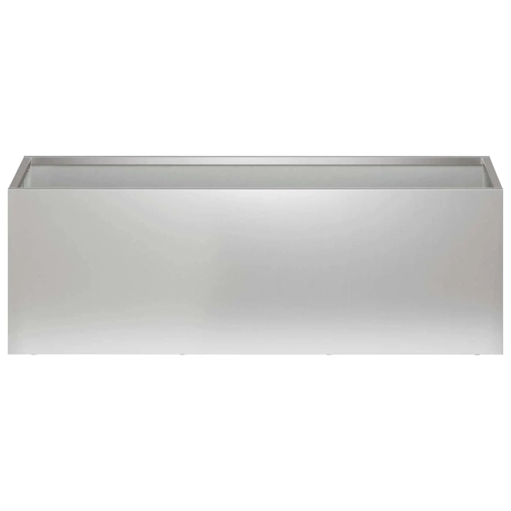 Vaso da giardino Argento 40 x 20 x 20 cm Acciaio zincato 8005144