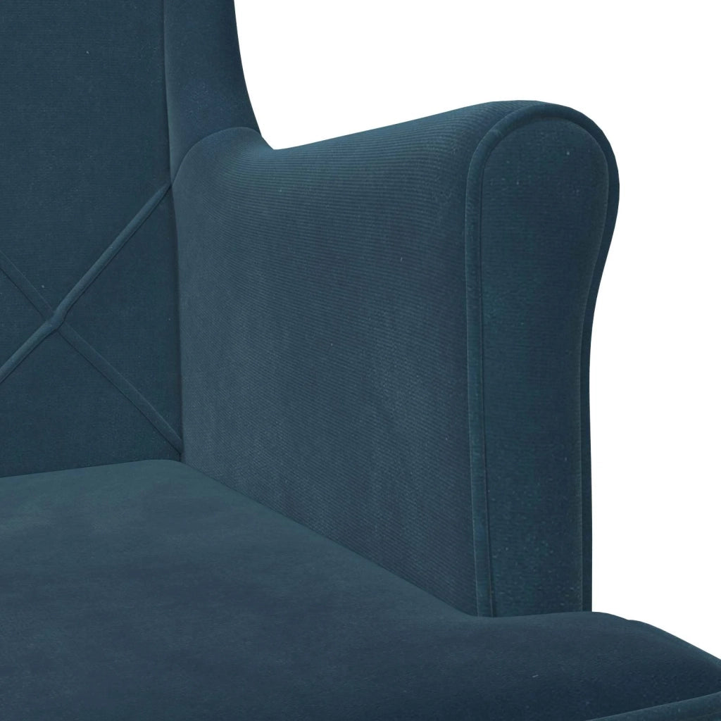 Poltrona-Divano Sedia Blu Velluto 377247