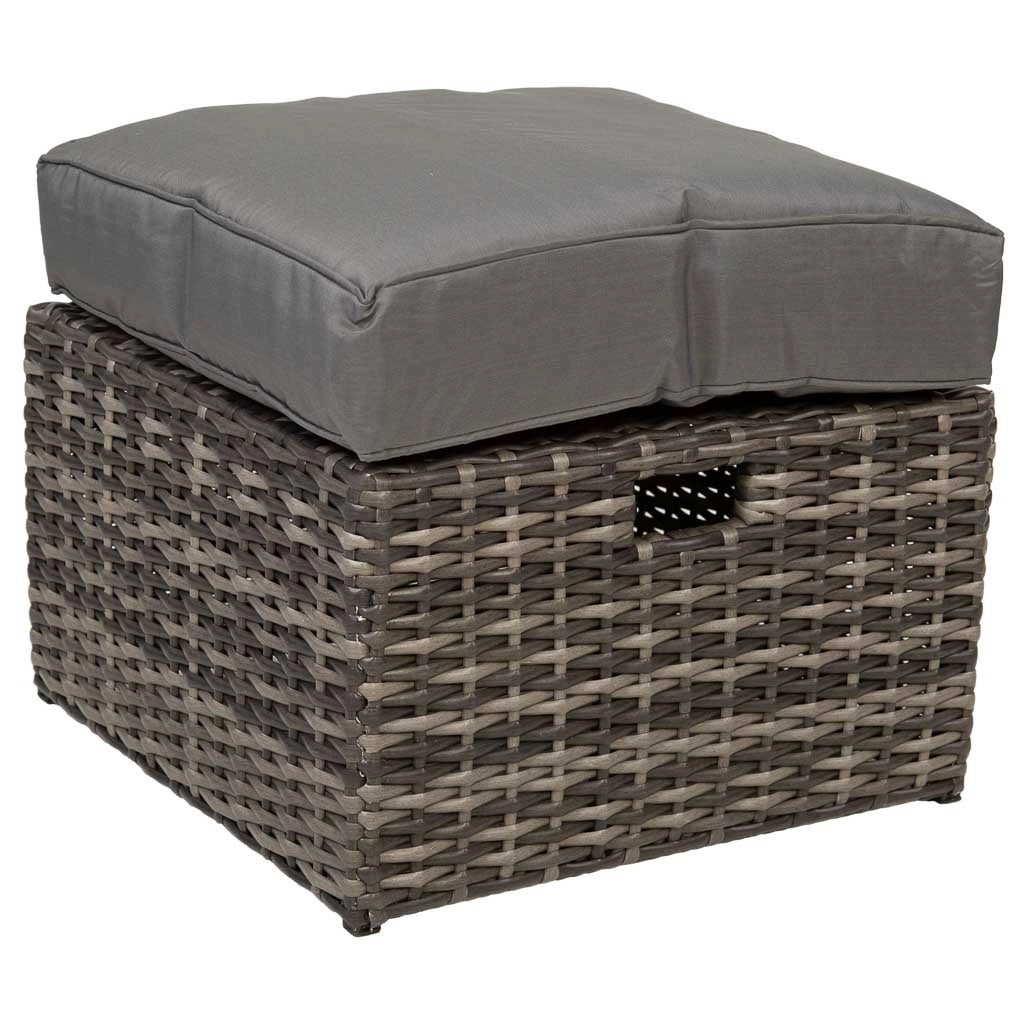 Set tavolo grigio, divano, 2 poltrone e 2 poggiapiedi