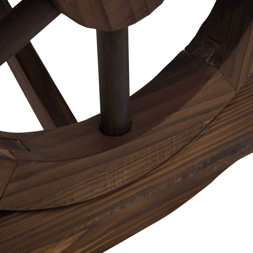 Panca da Giardino in Legno di Abete 98x50x39,5 cm, resistente alle intemperie, design rustico per esterni