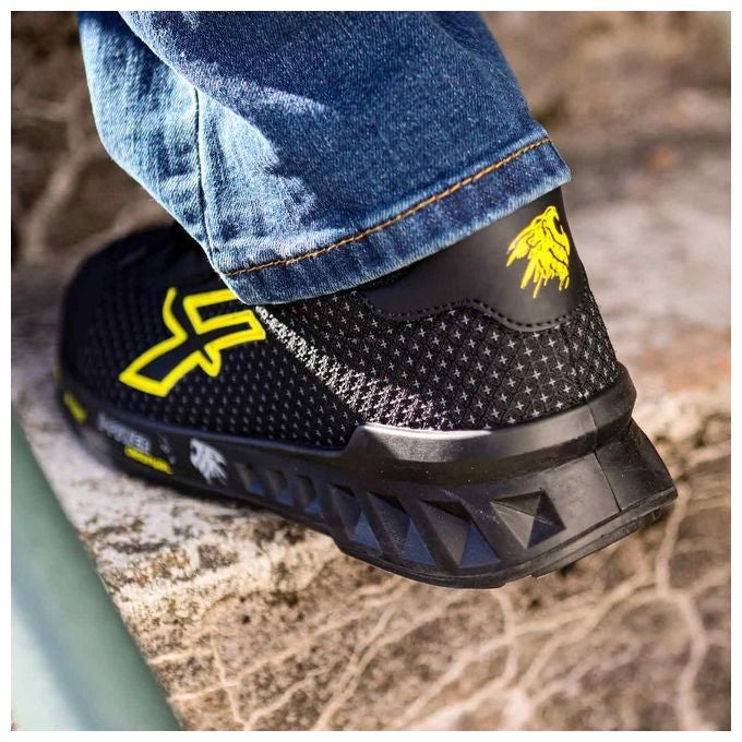 U-Power RV20014-44 Matt Scarpe Antinfortunistiche S3 SRC CI ESD Puntale Airtoe Alluminio Taglia 44 colore Nero Giallo