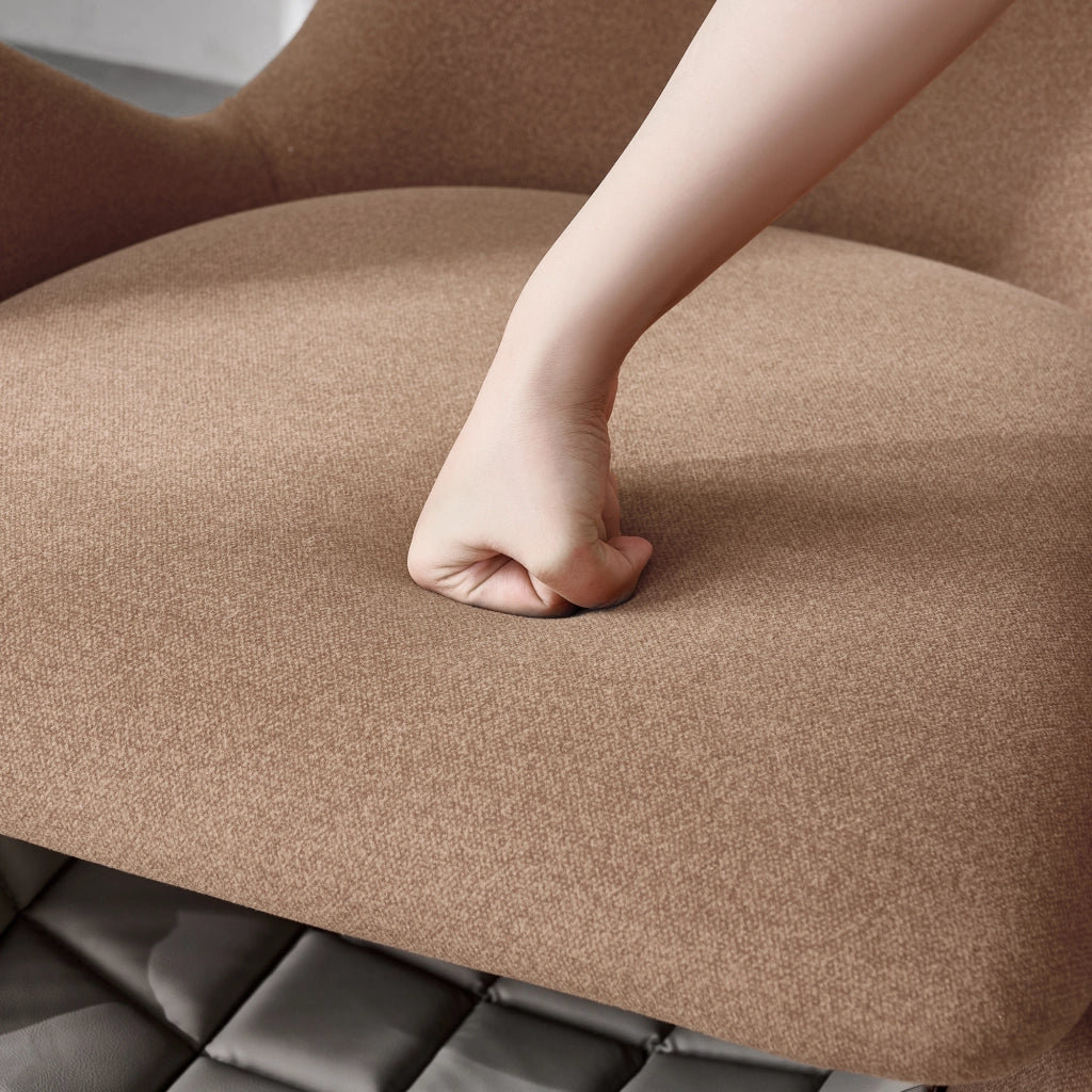 POLTRONA Lounge 66x69x76 cm Marrone in tessuto e legno