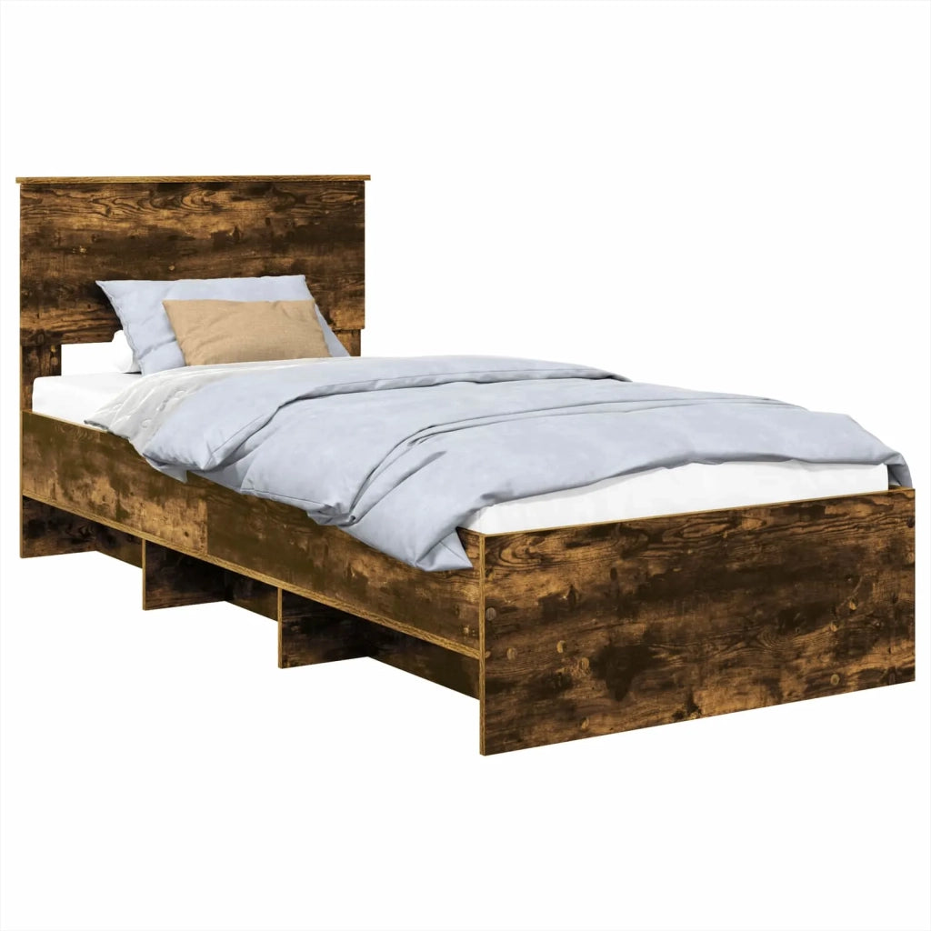 Struttura del letto Rovere fumé 80 x 200 cm Legno multistrato