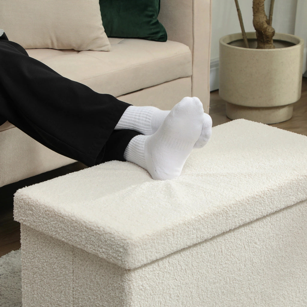 Poltrona con contenitore e coperchio ¨C Minimal ¨C crema