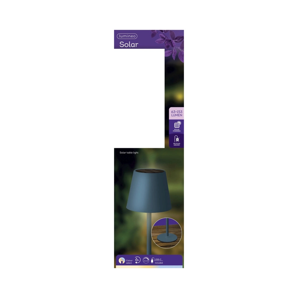 LAMPADA DA TAVOLO SOLARE D.11XH37CM BLU