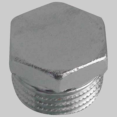 TAPPO MASCHIO ESAGONALE OTTONE CROMATO  3/4     MADE IN ITALY
