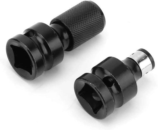 Chiave elettrica - Adattatore telescopico a doppiatore femmina - Hex 12 a 14 - Adatto per - Chiave - Nero 2 pezzi