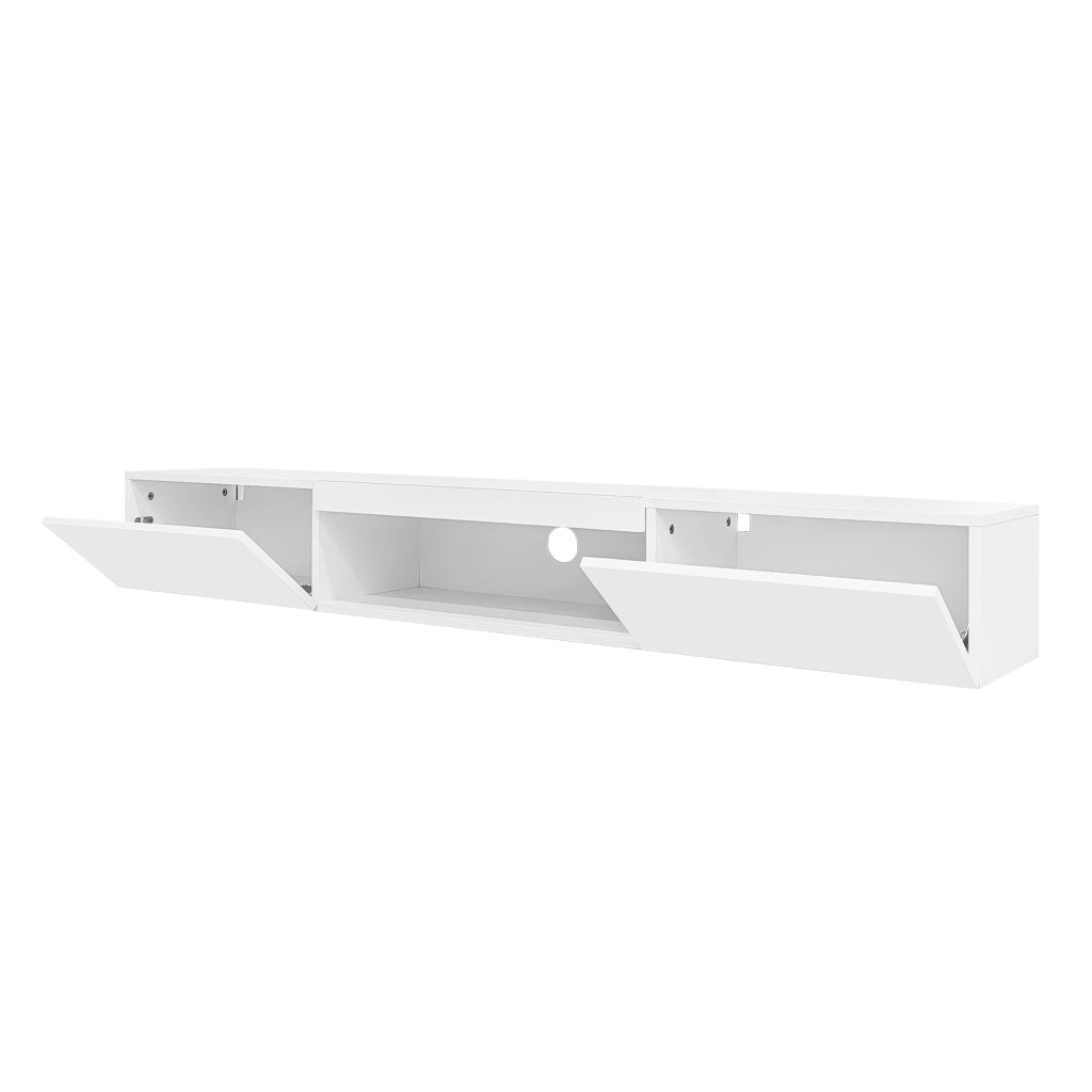 Mobile TV sospeso bianco lucido 160 cm