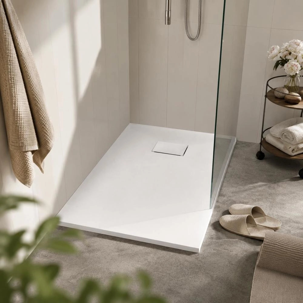 SMC White Shower Tray 90x80 Cm