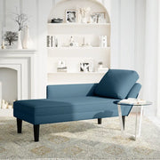 Sdraio con Cuscino e Bracciolo Destro in Velluto Blu 4009806