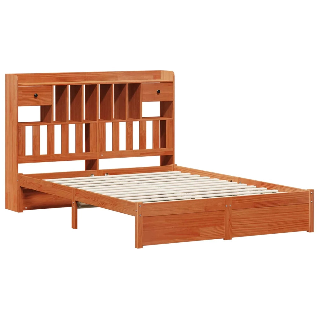 Libreria Struttura Letto con testiera Marrone Cera 200 x 150 cm 3422772