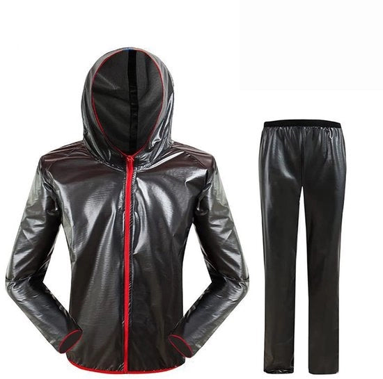 Regenjas Waterdicht - Poncho Leggero - Capuchon - Outdoor - Riciclabile - 50% Poliestere/TPU - Abbigliamento da Pioggia
