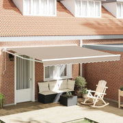 Tenda Retrattile Beige 400 × 300 cm Poliestere e Alluminio 3330616
