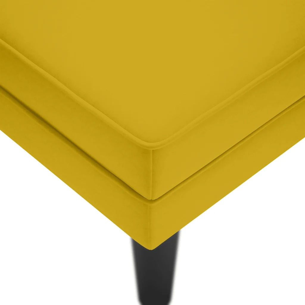 Sdraio con Cuscino e Bracciolo Destro in Velluto Giallo CFW9766855