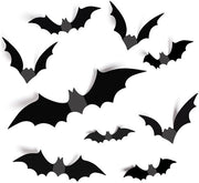 Decorazioni per Halloween 56 pezzi - Assortimento di Dimensioni - Materiale PVC - Per Esterno - Facile da Rimuovere - Decorazioni per Halloween