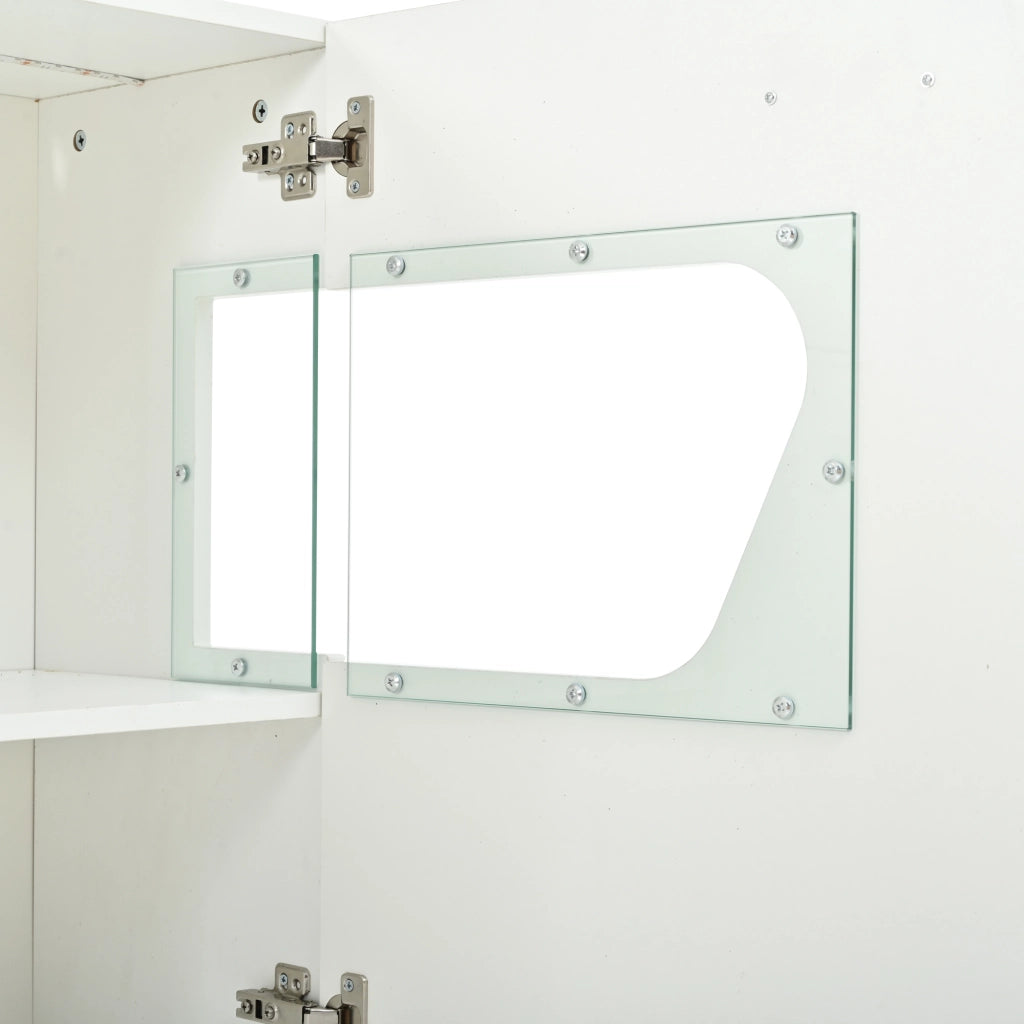 Sideboard 140x33x70 cm con luci LED in MDF bianco