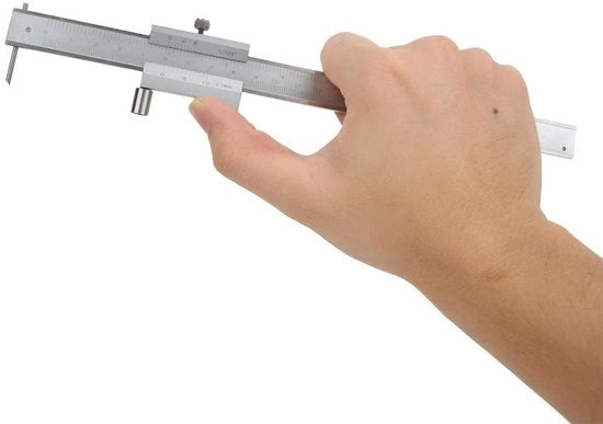 Misuratore di Spaziatura in Acciaio Inossidabile - Portata di Misura 0-200mm - Precisone di Misura 0,1mm - Resistente alla Sfregio e alle Impatti - Superficie di Misura Finemente Sfregiata - Scala Chiara - Strumento di Misura