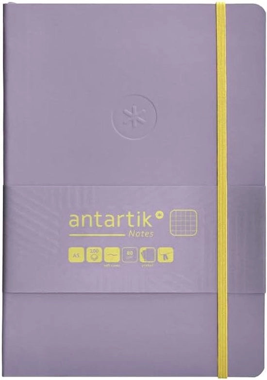 Agenda A5 con elastico - a righe - 80 pagine - blu e giallo