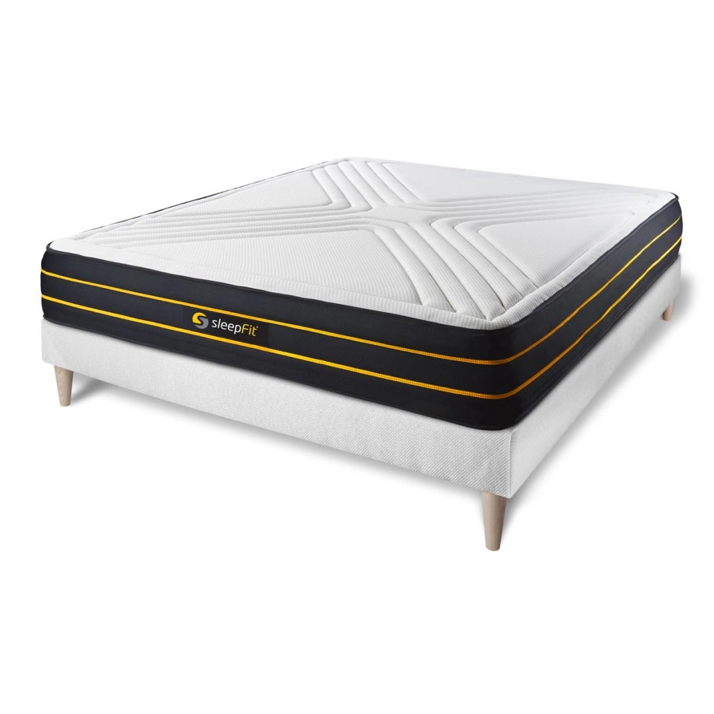 Kit rete e materasso matrimoniale ULTRA 160x220cm - Spessore : 26cm - memory foam e micro-molle insacchettate - Bilanciato