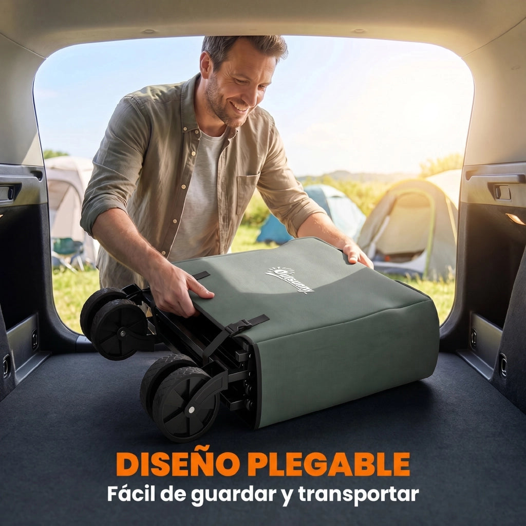 Carrello da Giardino Pieghevole ¨C Minimal ¨C Verde